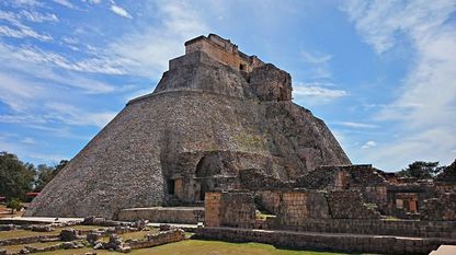 Zona arqueolóxica maia de Uxmal, no Iucatán