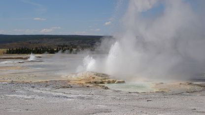 Os espectaculares géyseres do primeiro parque nacional do mundo, o de Yellowstone, en Estados Unidos
