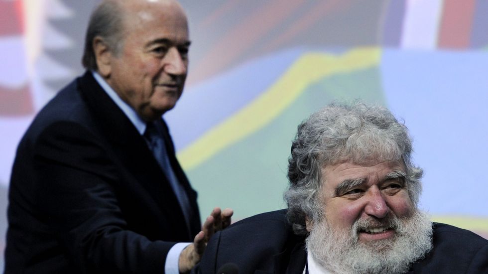 Blazer, con Blatter en el 2011