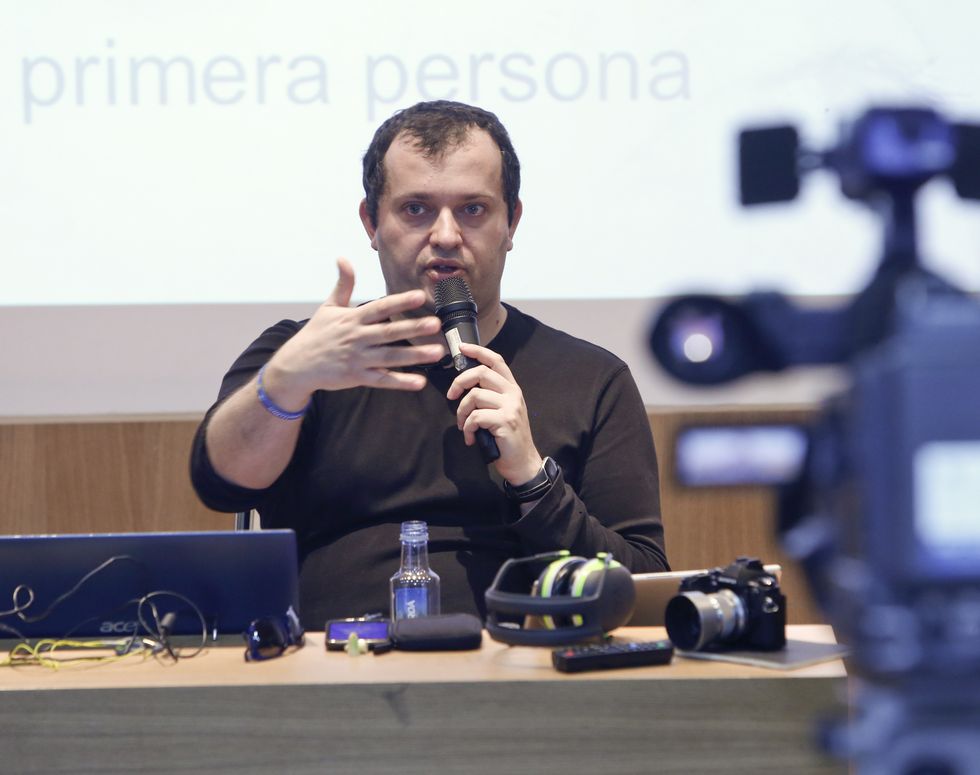 Mario Grueiro en un momento de la conferencia.