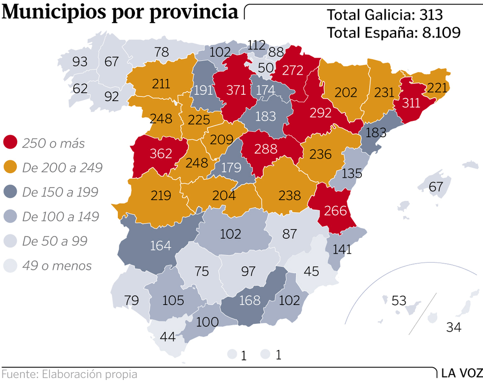 España Municipios En Las Provincias Y Comunidades Autónomas