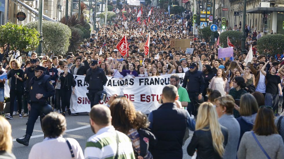 Los estudiantes de Vigo, en la calle contra las reválidas