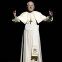 French actor Cassot performs as Pope John Paul II during a rehearsal of  N'ayez pas peur the latest production of French director Hossein at the Palais des Sports in Paris