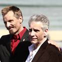 Actor Mortensen and director Cronenberg pose during a photocall in San Sebastian to promote the film Eastern Promises in San Sebastian