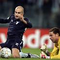 Lazio's Rocchi scores past Werder Bremen's keeper Wiese during their Champions League Group C soccer match in Rome