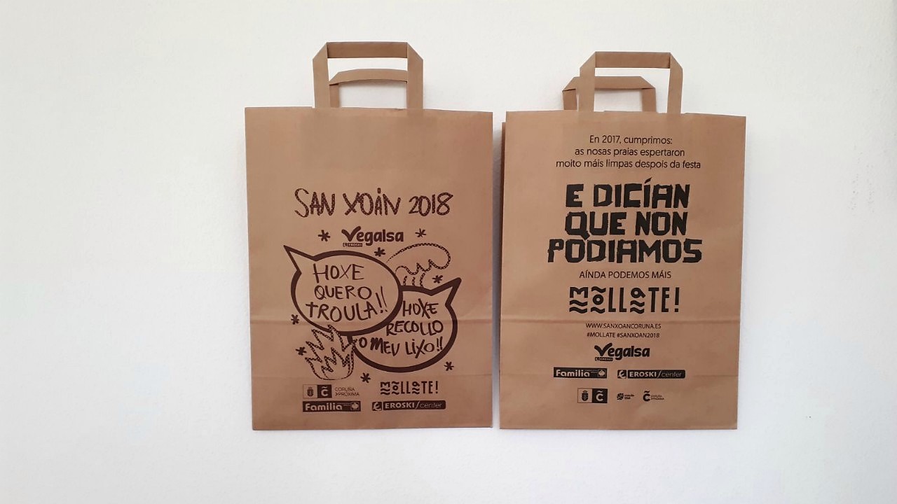 Vegalsa-Eroski entrega bolsas de papel biodegradable para reducir generación de residuos San Juan