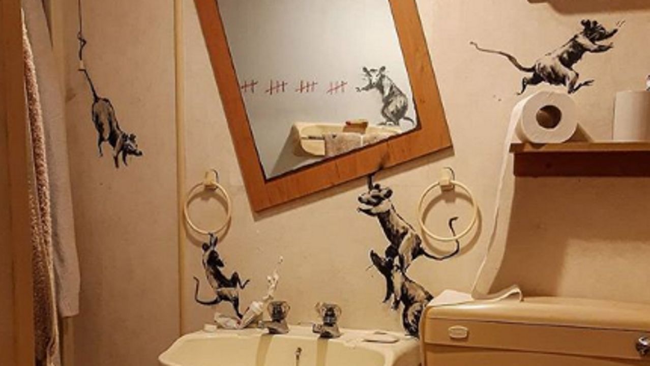 explotar Pisoteando Diagnosticar Las ratas de Banksy corretean por su cuarto de baño