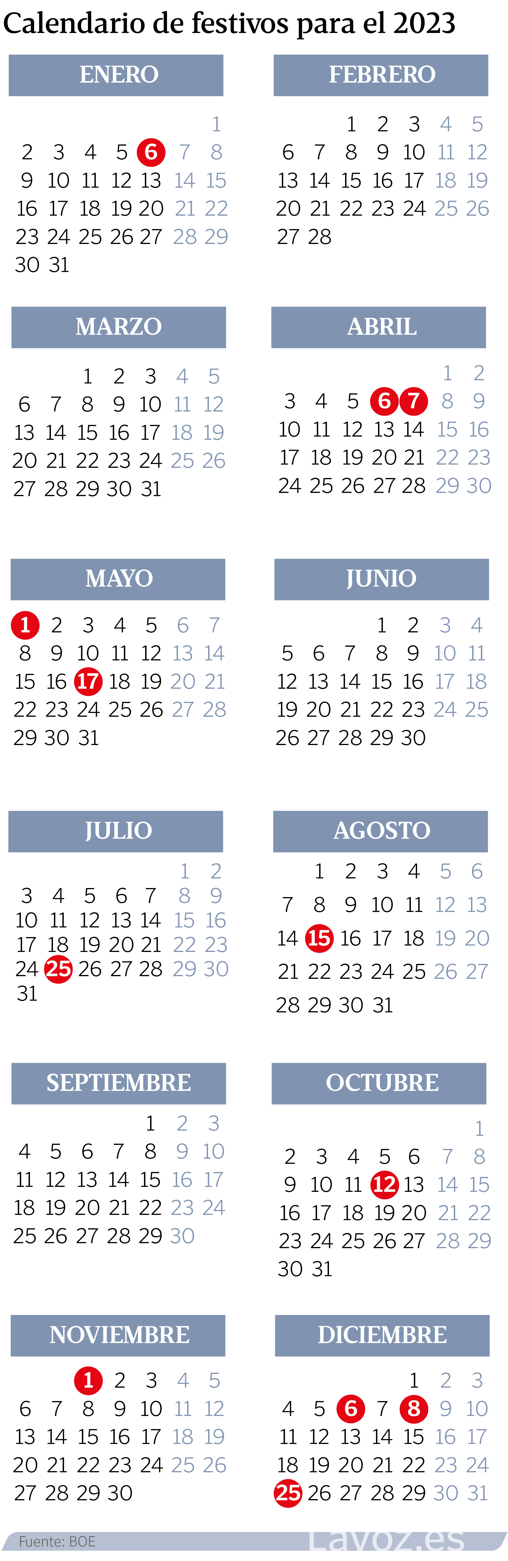 Calendario Laboral 2023 Festivos Nacionales Y Auton Micos Aria Art