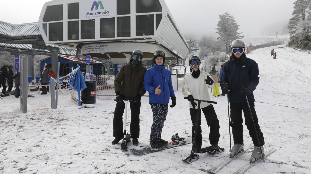 Primer día de esquí en Manzaneda «Vale para quitarse un poco el mono»
