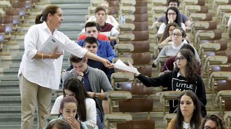 Examen de selectividad en septiembre del 2016 en Santiago