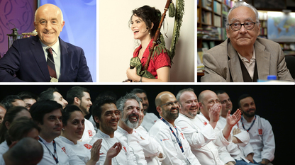 Gayoso, Pato, Beramendi y los cocineros del Grupo Nove