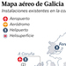 Mapa aéreo de Galicia